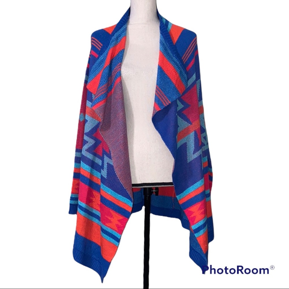 Karlie medium/large women’s heatwave cardigan bright colors western Aztec comfy